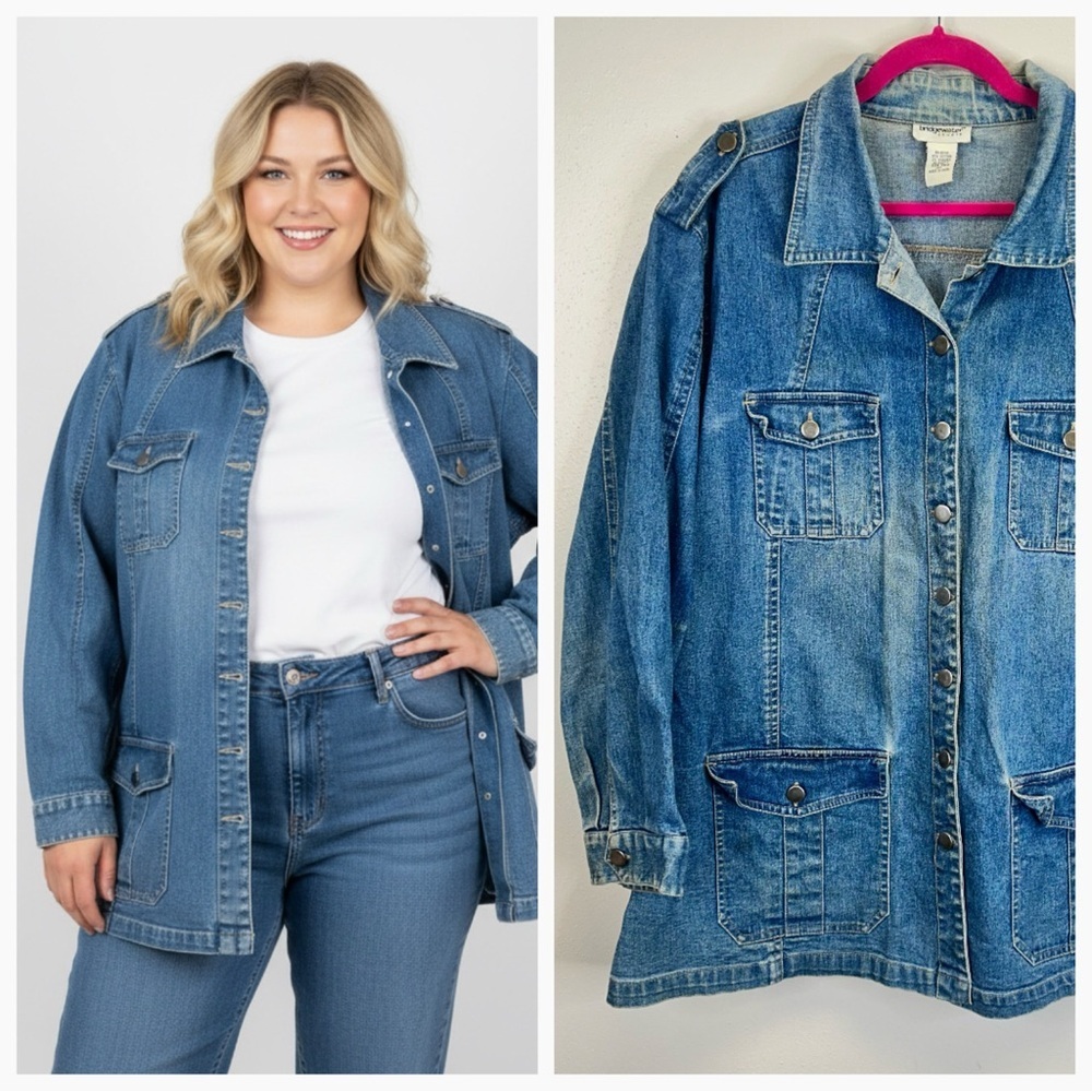 90s Barn Chore Jacket Utility Farm Vintage Denim Jacket 3X Vintage Boho Outdoor
